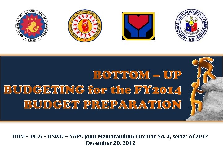 DBM – DILG – DSWD – NAPC Joint Memorandum Circular No. 3, series of