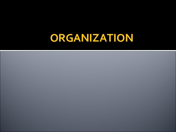 ORGANIZATION 