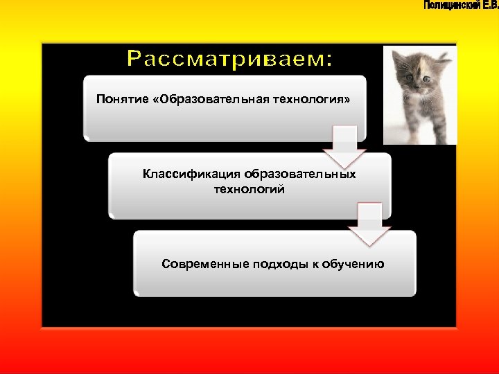 Понятие «Образовательная технология» Классификация образовательных технологий Современные подходы к обучению 