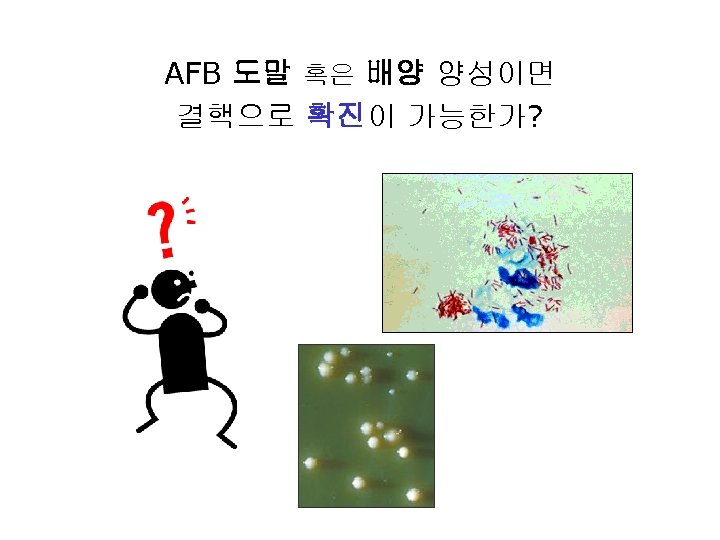 AFB 도말 혹은 배양 양성이면 결핵으로 확진이 가능한가? 