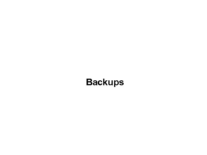 Backups 