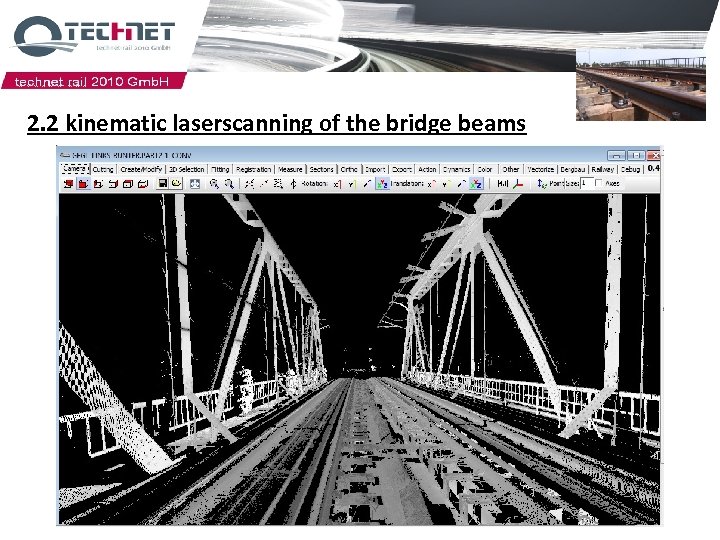 2. 2 kinematic laserscanning of the bridge beams 