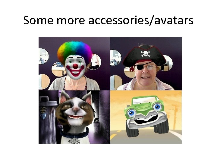 Some more accessories/avatars 