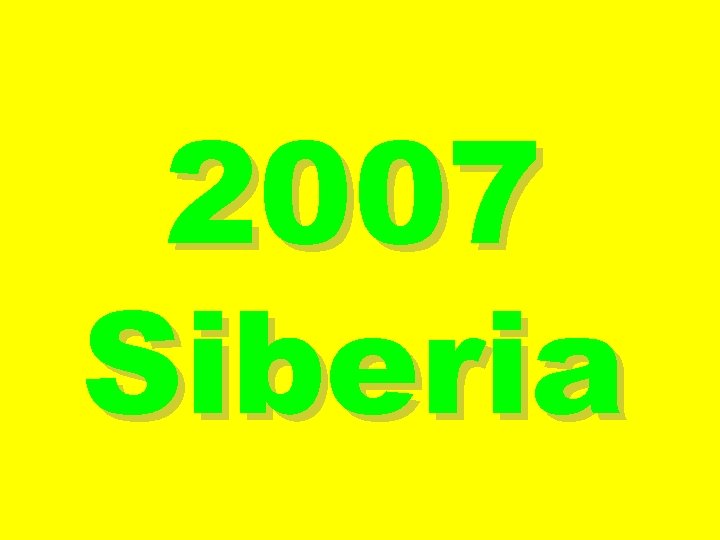 2007 Siberia 
