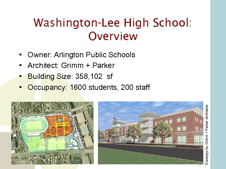 Washington-Lee High School: Overview Owner: Arlington Public Schools Architect: Grimm + Parker Building Size: