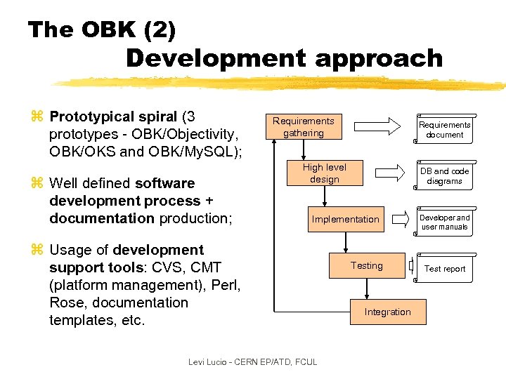 The OBK (2) Development approach z Prototypical spiral (3 prototypes - OBK/Objectivity, OBK/OKS and