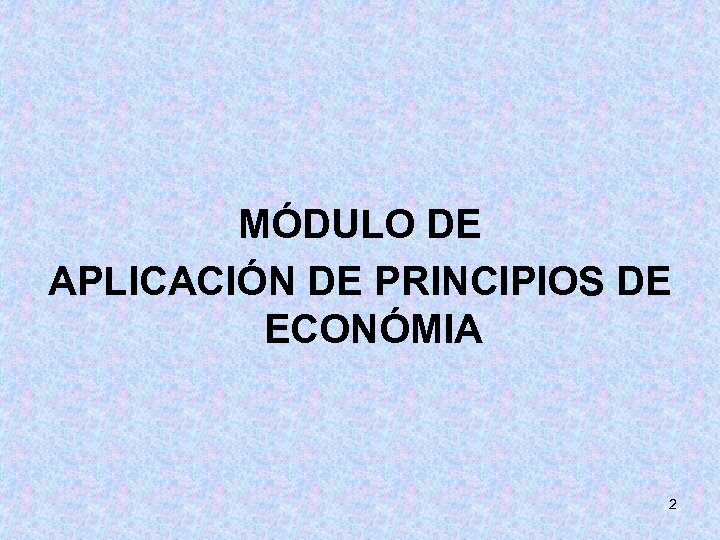 MÓDULO DE APLICACIÓN DE PRINCIPIOS DE ECONÓMIA 2 