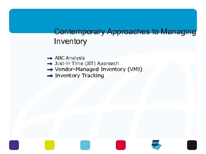 Contemporary Approaches to Managing Inventory ABC Analysis Just-in Time (JIT) Approach Vendor-Managed Inventory (VMI)