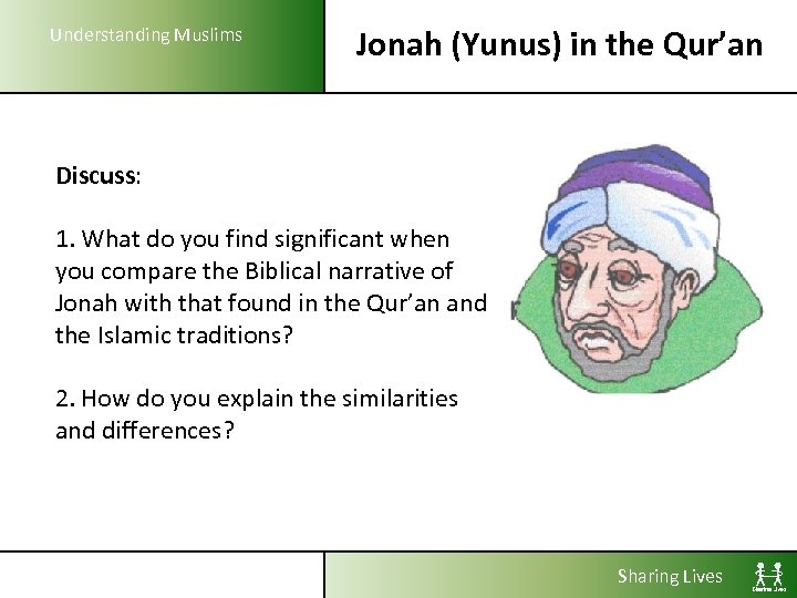 Understanding Muslims Jonah (Yunus) in the Qur’an Discuss: 1. What do you find significant