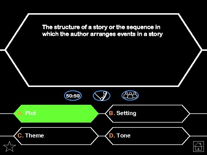 The structure of a story or the sequence in which the author arranges events