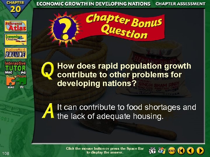 How does rapid population growth contribute to other problems for developing nations? It can