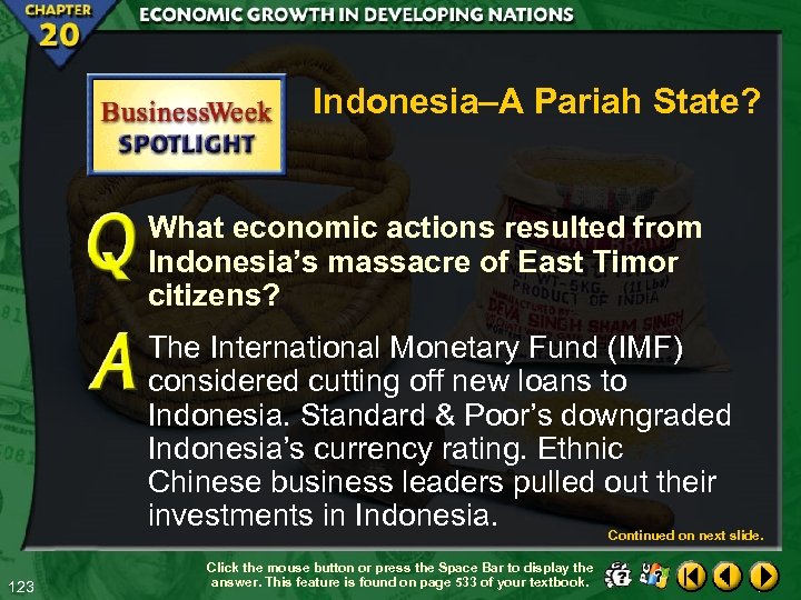 Indonesia–A Pariah State? What economic actions resulted from Indonesia’s massacre of East Timor citizens?