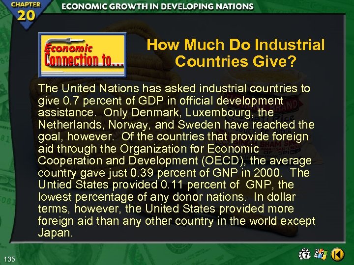 How Much Do Industrial Countries Give? The United Nations has asked industrial countries to