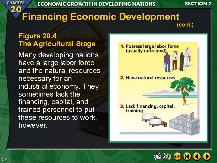Financing Economic Development (cont. ) Figure 20. 4 The Agricultural Stage Many developing nations