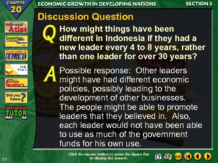Discussion Question How might things have been different in Indonesia if they had a