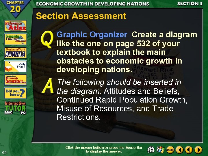 Section Assessment Graphic Organizer Create a diagram like the on page 532 of your