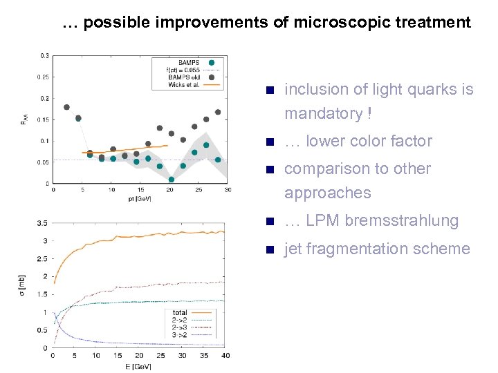 … possible improvements of microscopic treatment n inclusion of light quarks is mandatory !