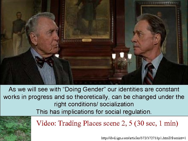 As we will see with “Doing Gender” our identities are constant works in progress