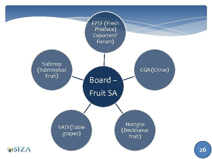 FPEF (Fresh Produce) Exporters’ Forum) Subtrop (Subtropical Fruit) CGA (Citrus) Board – Fruit SA