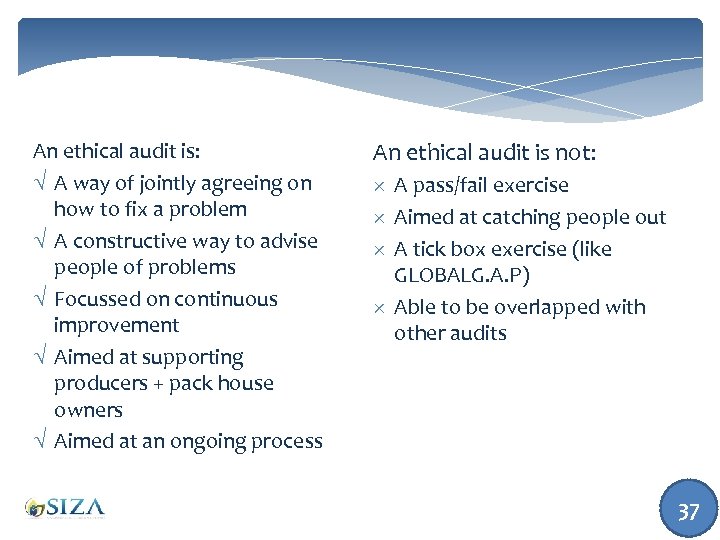 An ethical audit is: A way of jointly agreeing on how to fix a