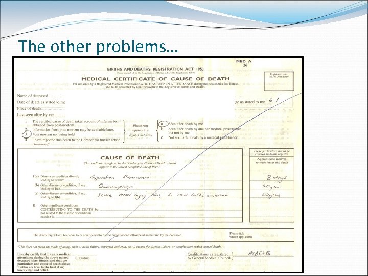 The other problems… 