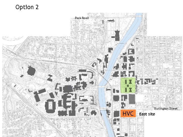 Option 2 Clinton Street Park Road HVC Burlington Street East site 