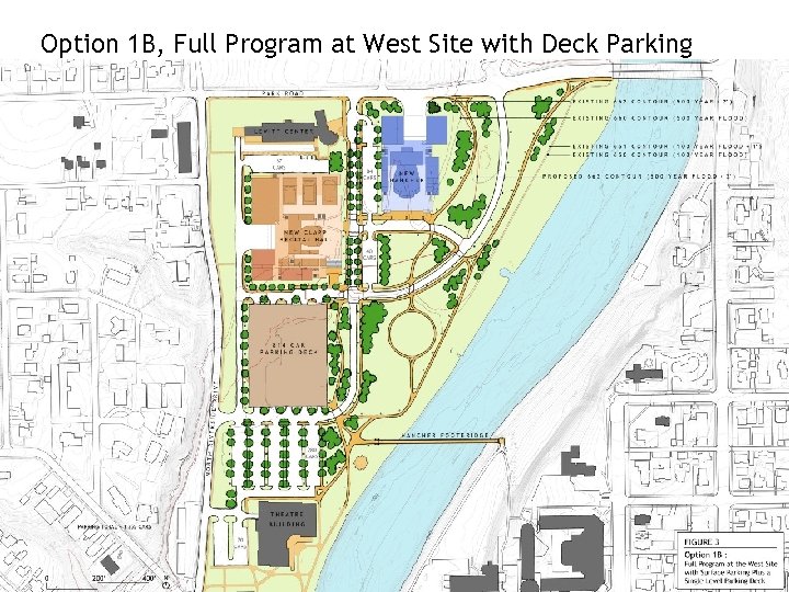 Option 1 B, Full Program at West Site with Deck Parking 