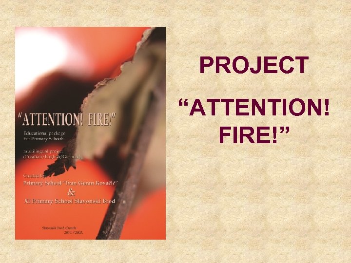 PROJECT “ATTENTION! FIRE!” 