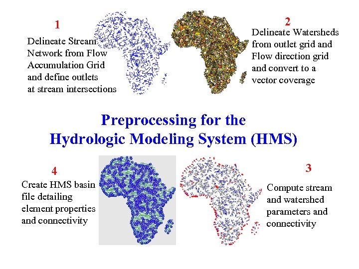 1 Delineate Stream Network from Flow Accumulation Grid and define outlets at stream intersections