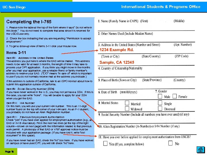UC San Diego International Students & Programs Office International Students and Programs Office Completing