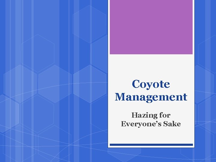 Coyote Management Hazing for Everyone’s Sake 