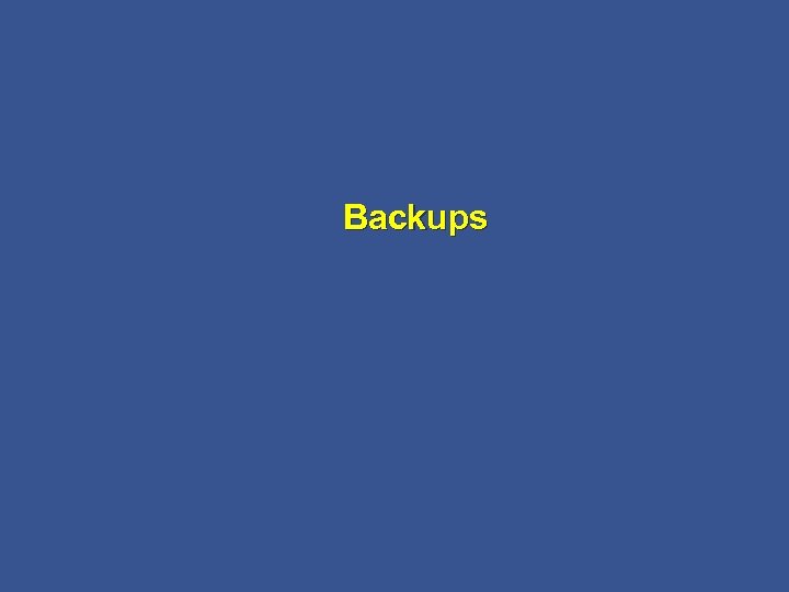 Backups 