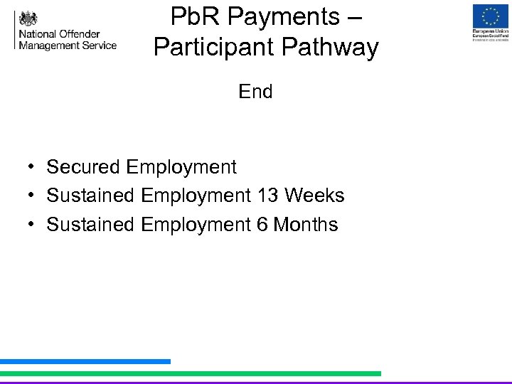 Pb. R Payments – Participant Pathway End • Secured Employment • Sustained Employment 13