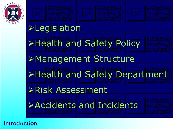 Health and Safety Awareness Low Risk Areas Lawrence
