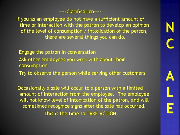 ----Clarification---If you as an employee do not have a sufficient amount of time or