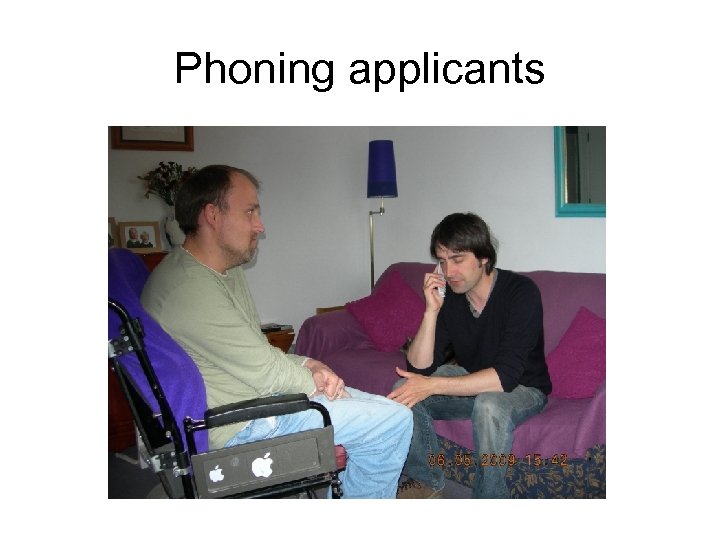 Phoning applicants 