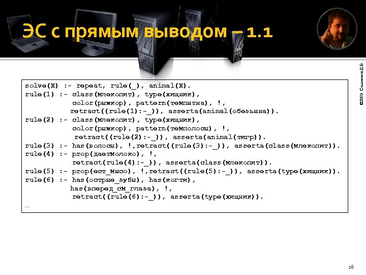 © 2009 Сошников Д. В. ЭС с прямым выводом – 1. 1 solve(X) :