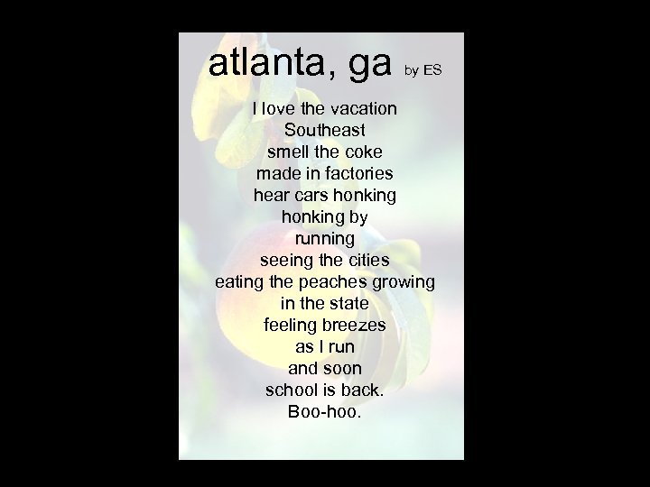 atlanta, ga by ES I love the vacation Southeast smell the coke made in