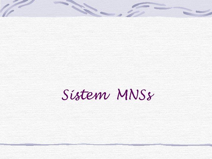 Sistem MNSs 
