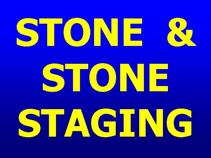 STONE & STONE STAGING 