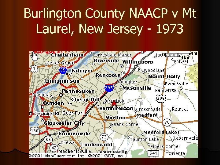 Burlington County NAACP v Mt Laurel, New Jersey - 1973 