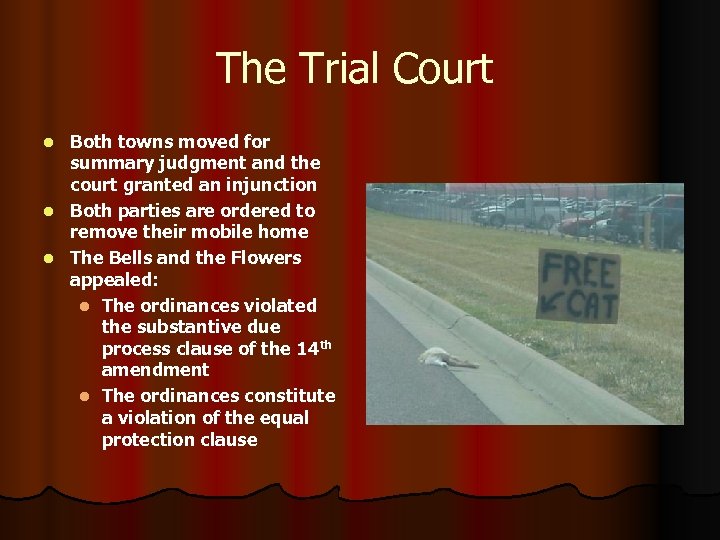 The Trial Court Both towns moved for summary judgment and the court granted an