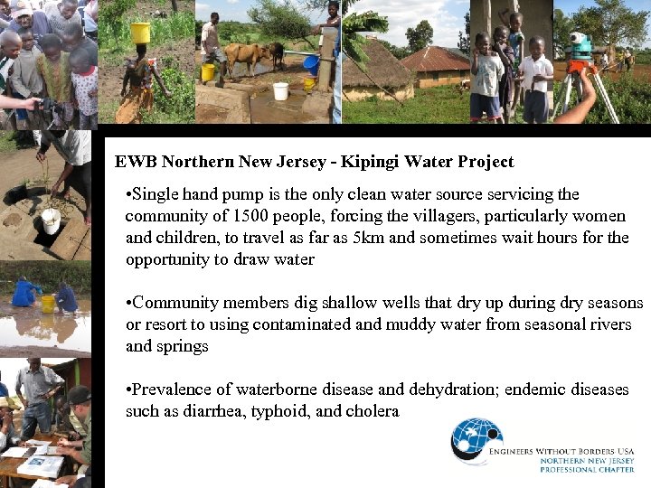 EWB Northern New Jersey - Kipingi Water Project • Single hand pump is the