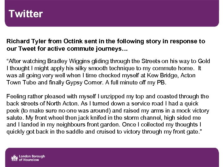 Twitter Richard Tyler from Octink sent in the following story in response to our