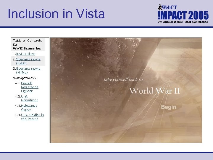 Inclusion in Vista 