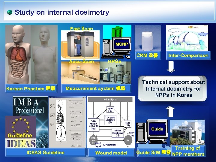 Study on internal dosimetry Fast Scan MCNP CRM 改善 Accu-Scan Korean Phantom 開發 Inter-Comparison