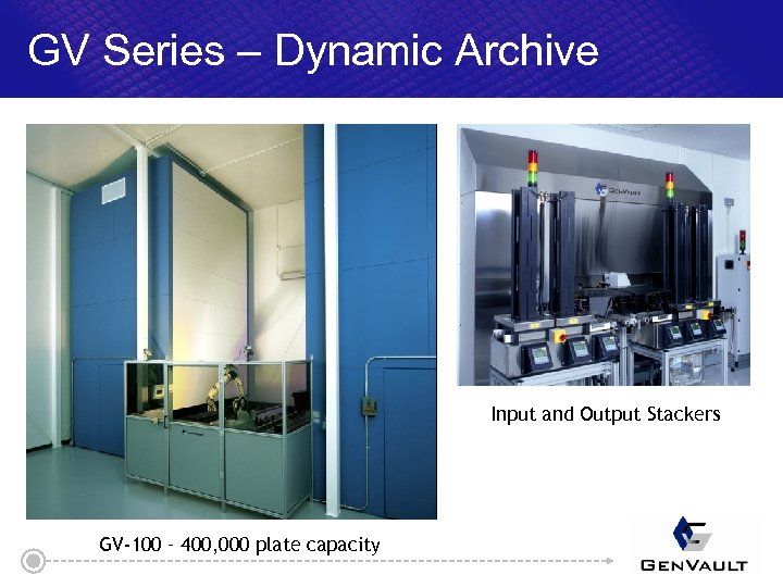 GV Series – Dynamic Archive Input and Output Stackers GV-100 – 400, 000 plate