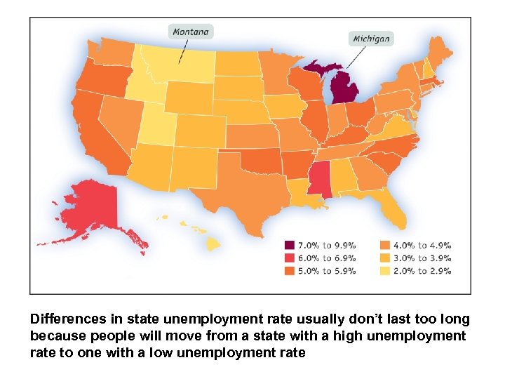 Differences in state unemployment rate usually don’t last too long because people will move