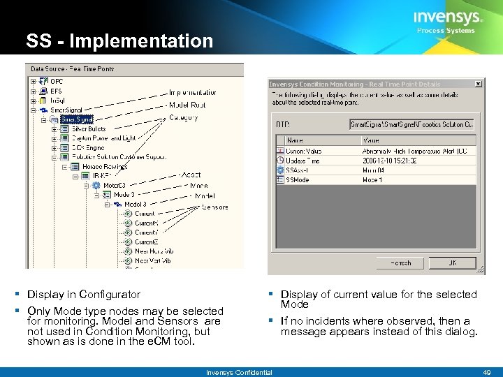 SS - Implementation § Display in Configurator § Only Mode type nodes may be
