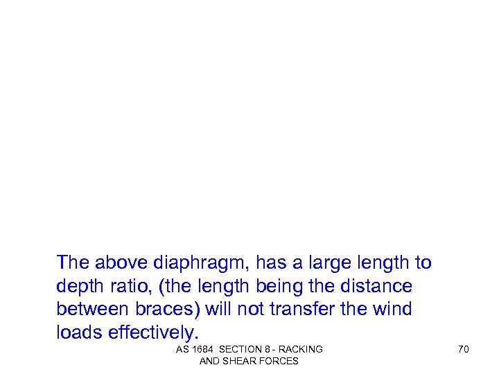 The above diaphragm, has a large length to depth ratio, (the length being the